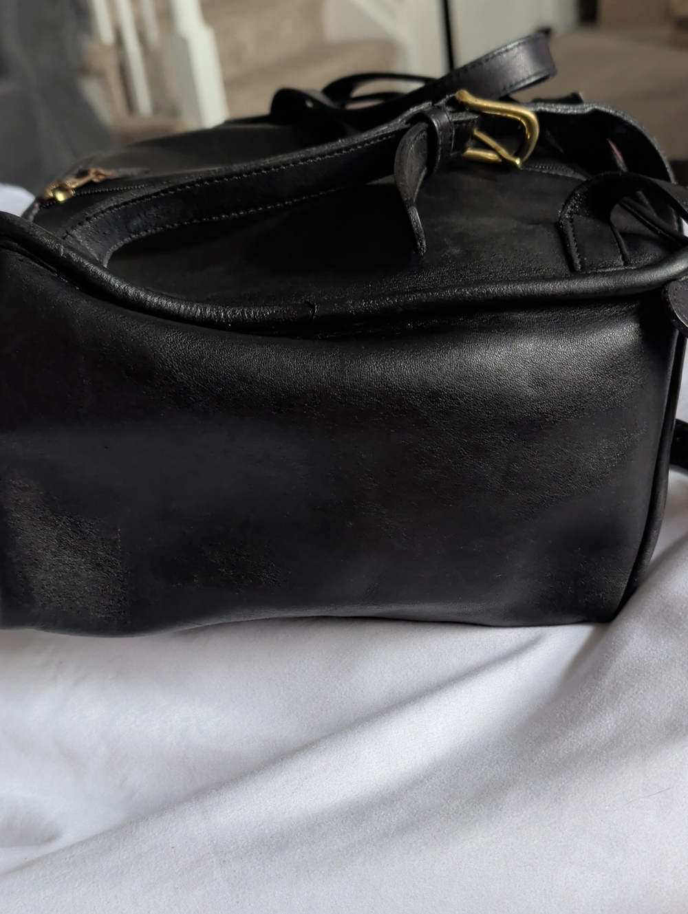 Coach Black Leather Mini Backpack with Gold Turn-Lock - Picture 5 of 6